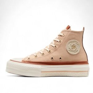 Converse Chuck Taylor All Star Lift Platform Shoes Womens Sz 8.5 Chai Latte NEW‎